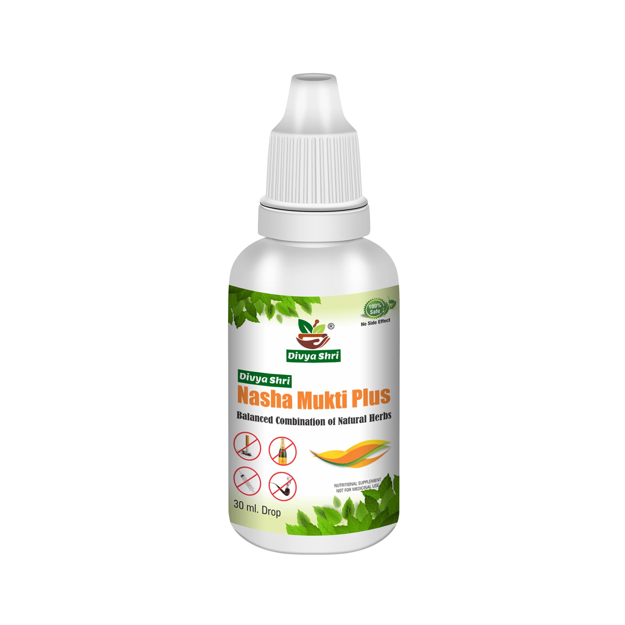 Divya Shri Nasha Mukti Plus Liquid, Leave Bad Habits Easily, No Taste & Smell (1 Bottle)