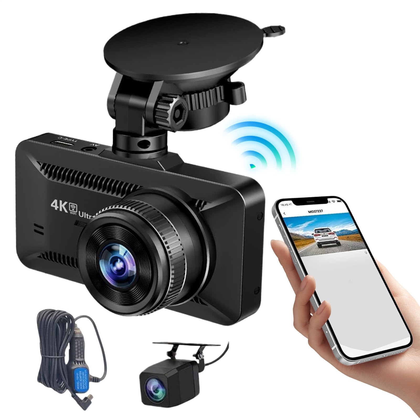 Telecamera Auto Anteriore E Posteriore Registratore 4K