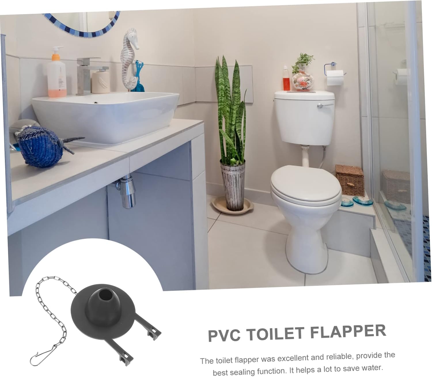 jojofuny 2pcs Toilet Flapper Cover Single Row Sealing Flapper for Efficient Flush Compatible Toilet Tanks Bathroom Accessory