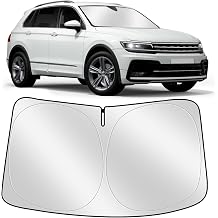 YGYQZ Car Sunshade Windscreen for VW Tiguan II Allspace 2017-2024, Foldable, Thickened Reflective Windshield Sun Shield