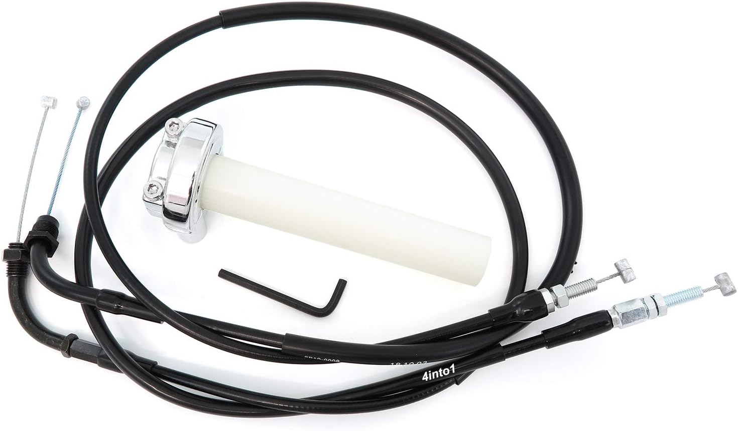 Short Throttle Cable Set Push Pull with Chrome Throttle Tube Fits Honda CB550 CB550K CB750 CB750F CB750K 1977 1978