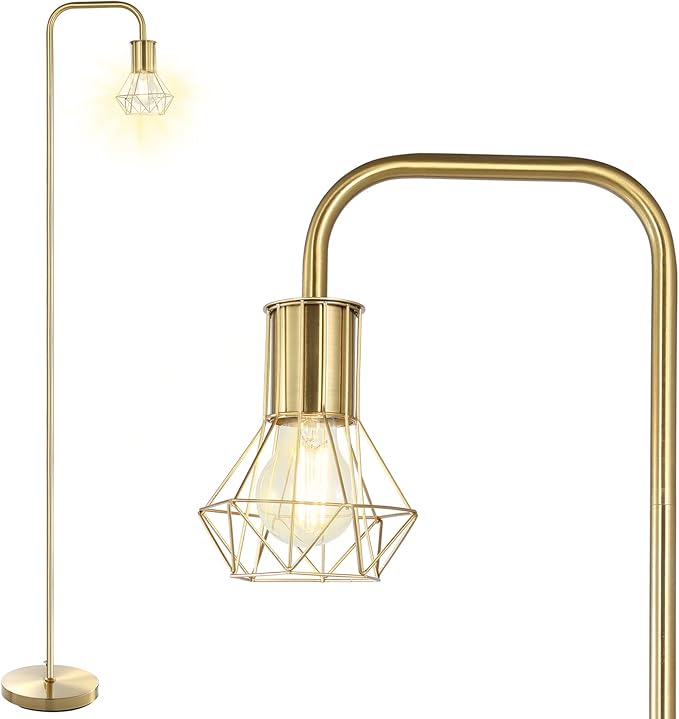 BoostArea BoostArea Floor lamp,Industrial Floor Lamp,Standing Lamp,E26 Socket,On/Off Footswitch,Whole Metal,Modern Floor Lamp for Bedroom,Office, Living Room,Rustic,Vintage,Farmhouse(No Bulb)