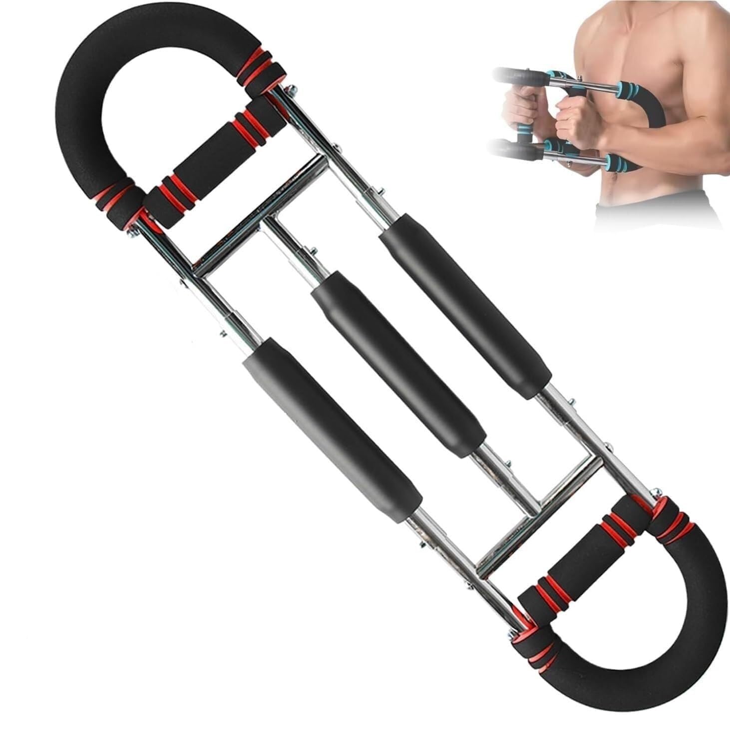 Trenażer ramion Shaker Twister, Trenażer ramion Twister z 3 sprężynami, Regulowany drążek Gorilla 110-220 funtów, Przenośny przyrząd do ćwiczeń klatki piersiowej do domu, Wzmacniacz przedramion