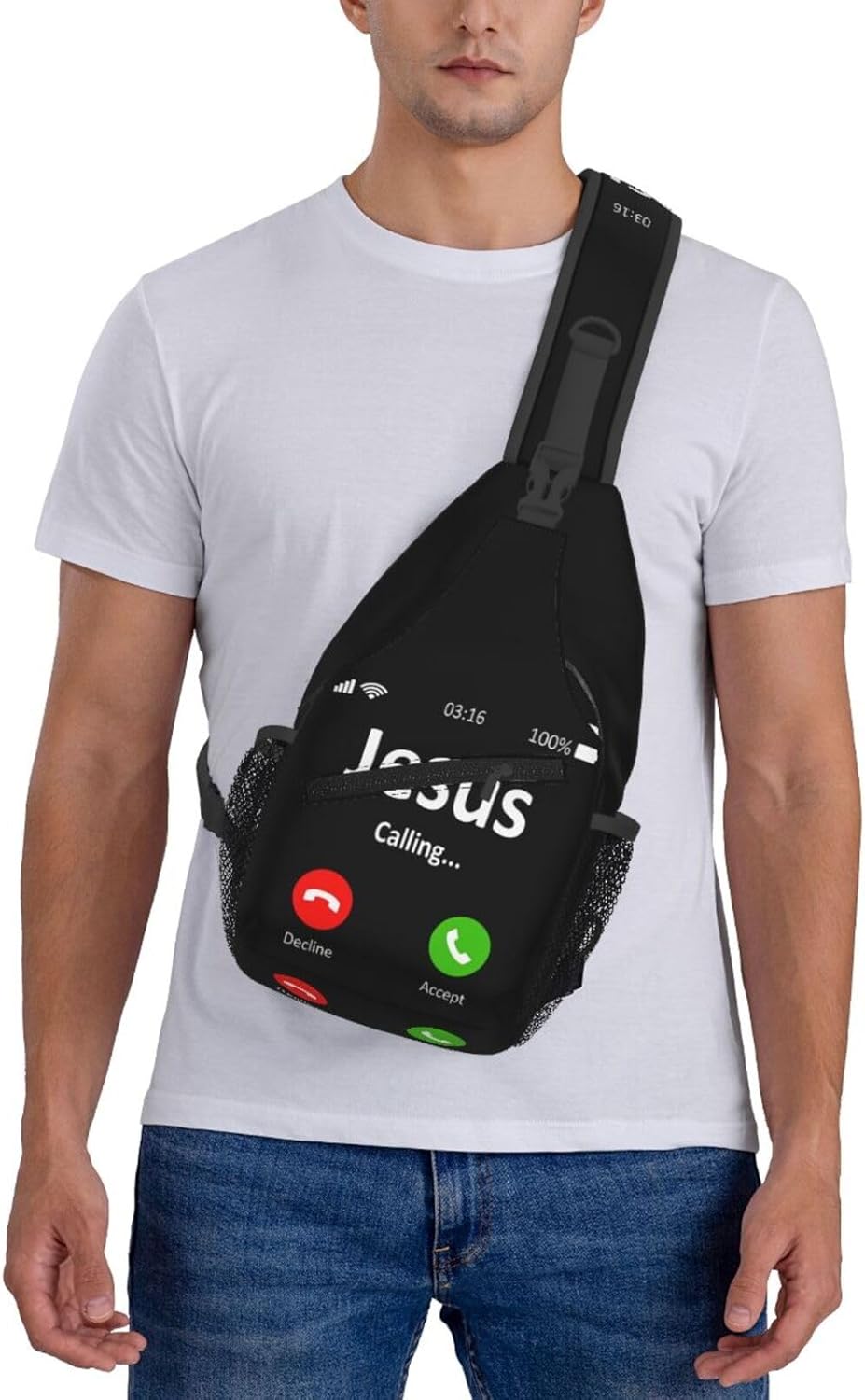 Jesus Christ Sling Bag Crossbody Travel Hiking Chest Backpack Shoulder Daypack for Men Women - Image 7