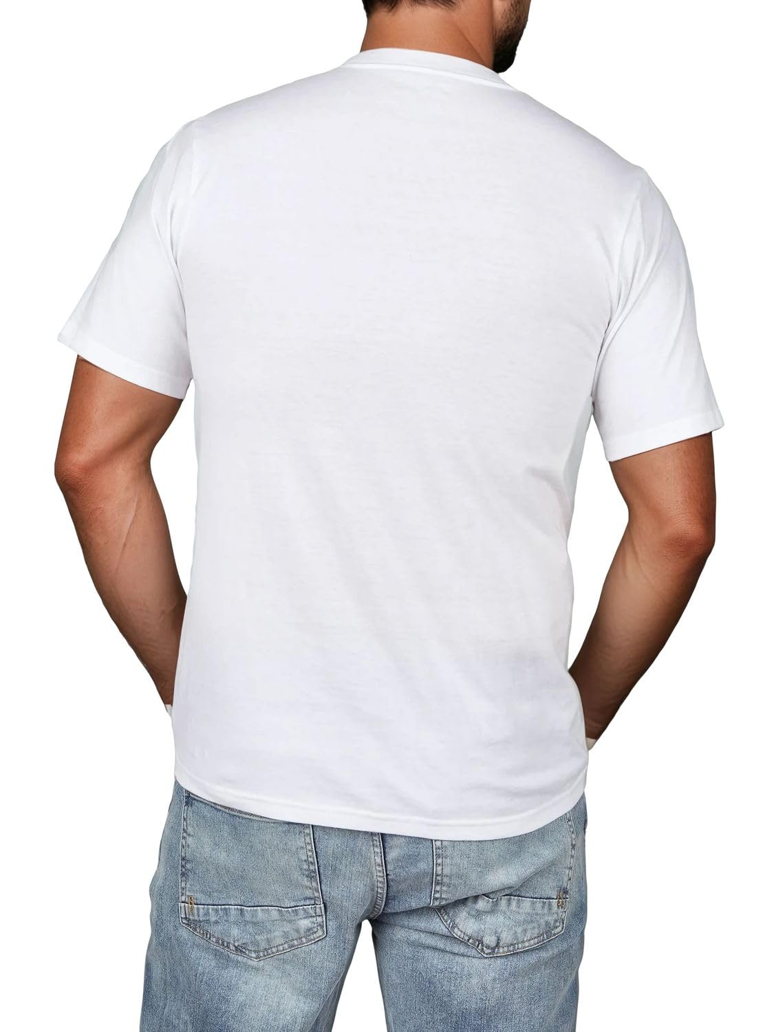 JACK & JONES Męska koszulka basic regular fit JACJEANS Underwear zestaw 6 sztuk, okrągły dekolt, krótki rękaw, koszulka letnia, czarna, biała, S M L XL XXL 3XL