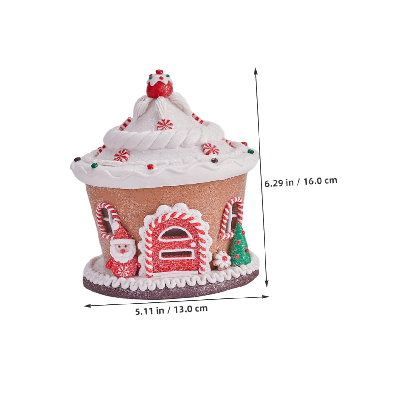 BESPORTBLE Centrotavola Natale Castello in Resina con Luce LED Decorazione Tavolo Festiva per Case di Villaggio Miniatura e Ornamenti Natale Rustici