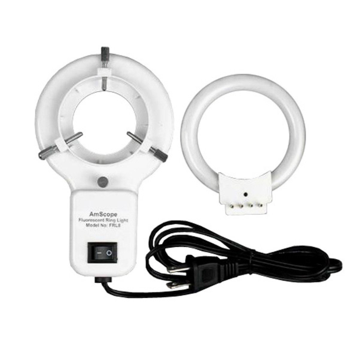 AmScope 7 x -90 X trinocular zoom microscopio estéreo con brazo soporte y fluorescente ring-light