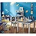 Fantasy Fields Outer Space 3 Tier Kids Bookcase, Wooden Kids Book Shelf with Hand Crafted Designs and Toy Storage Drawer, Blue