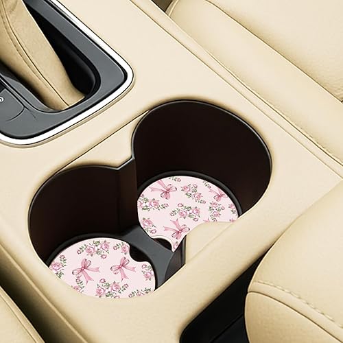 Miniatura 5 de Posavasos de cerámica con diseño de mariposa y rosa para portavasos Juego de posavasos absorbentes para mujeres, accesorios estéticos para