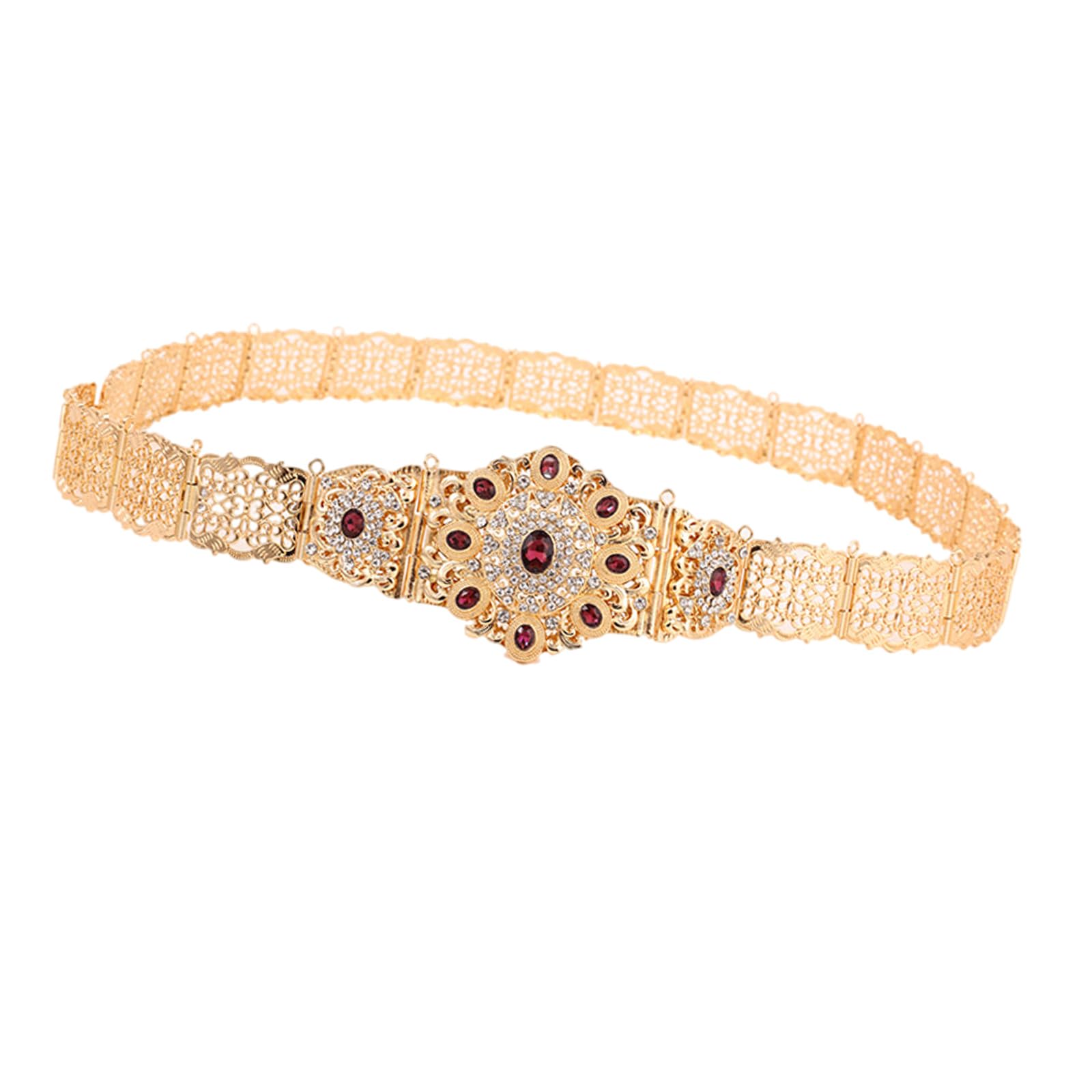 Cinturón de cintura tradicional tallado floral para vestido de mujer, accesorios de boda, cadena hecha a mano