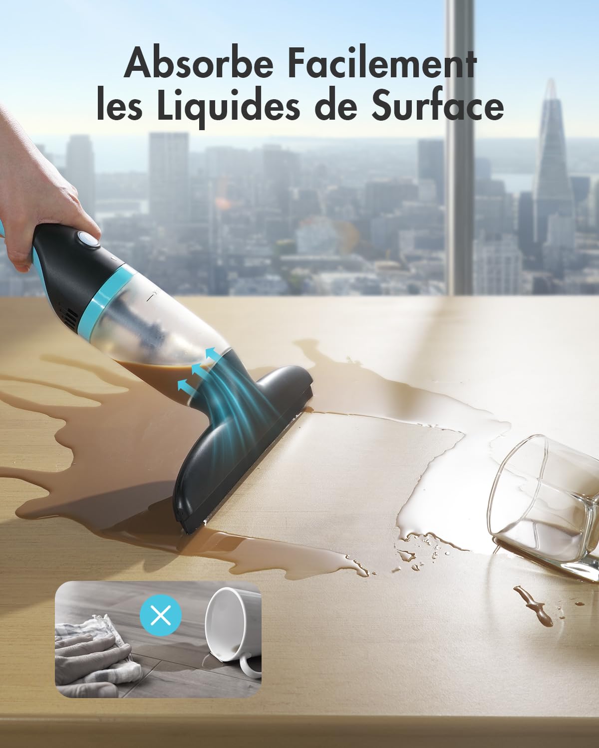 iDOO Nettoyeur de Vitres, Electrique Aspirateur avec Pulvérisateur, Étanchéité IPX4, 360ml, Peut être utilisé jusqu'à 40 minutes, Convient pour Les Fenêtres, Carreaux, Miroirs, Douches et Voitures