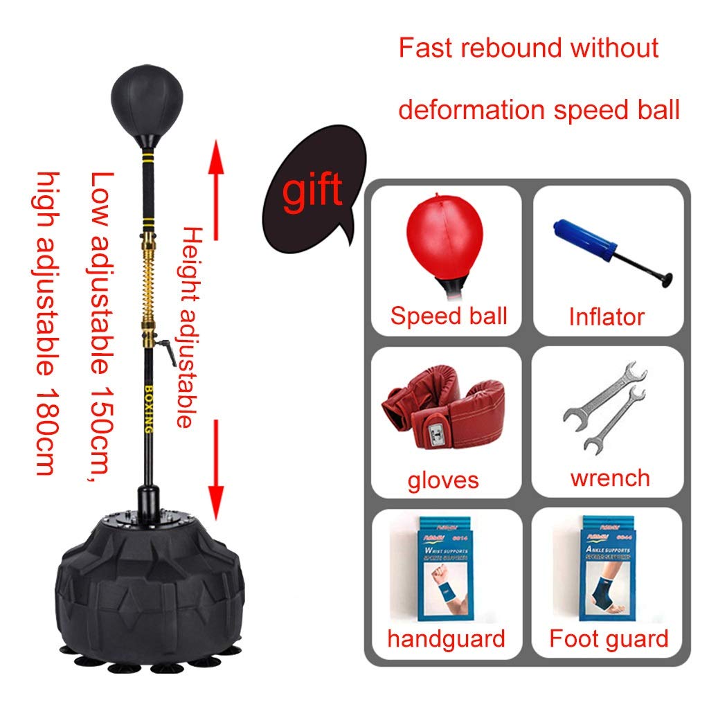 Sacchi duri da Boxe Cobra Bag Fitness Reflex Bag Palla da Boxe Regolabile in Altezza Sacco da Boxe in Piedi Libero Rimbalzo Veloce Senza Palla di velocità di Deformazione Spree Perfette Sacco da Boxe