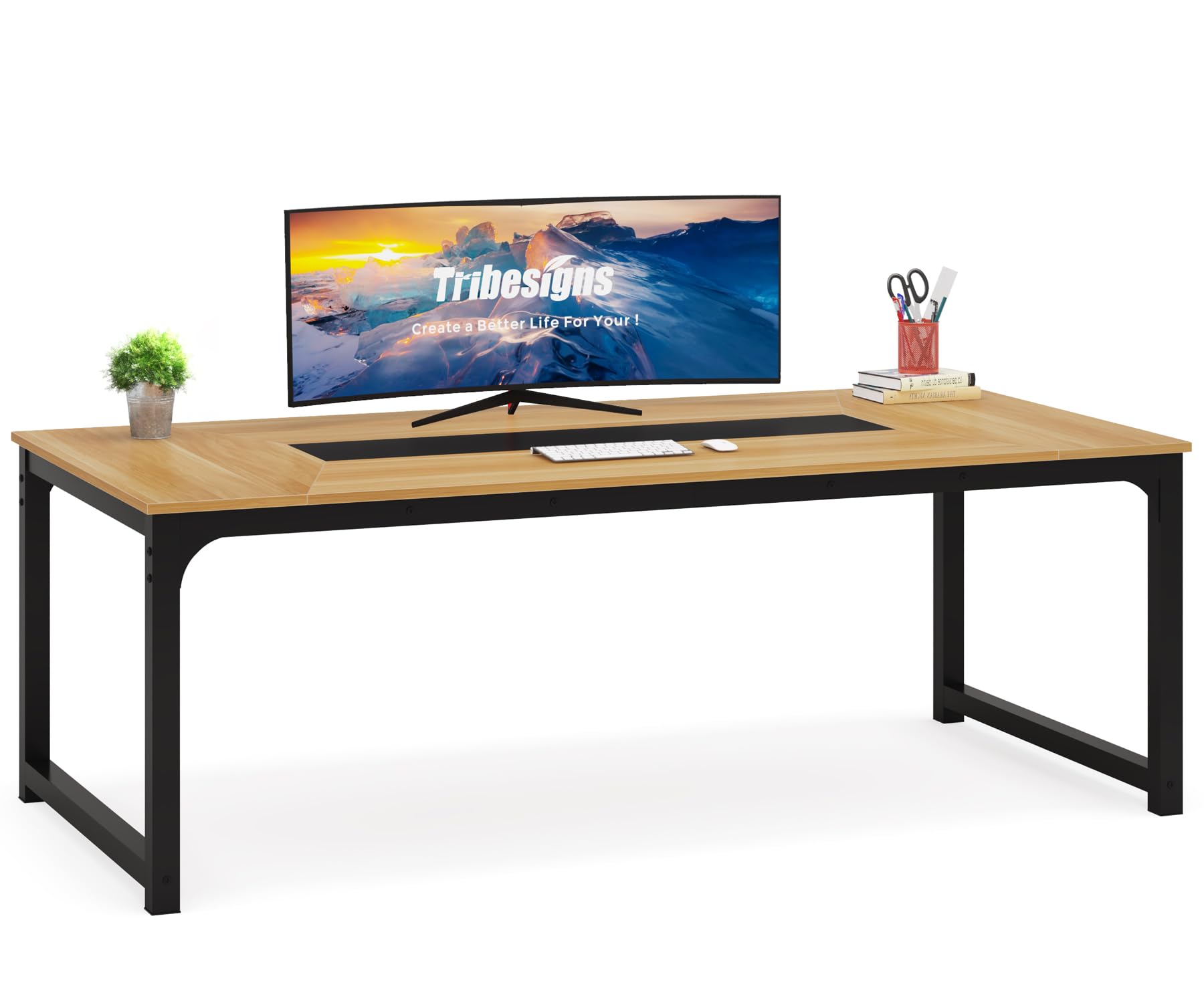 Tribesigns Modern Computer Desk, 78.7 x 39.4 inch X Large Executive ...