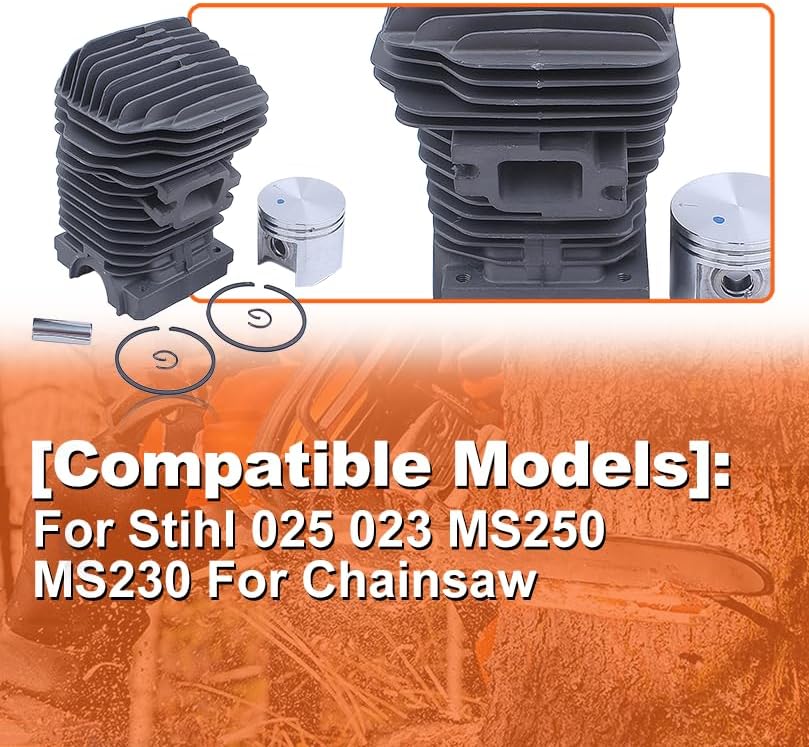 Miniatura 4 de para Stihl 025 023 MS250 MS230 para motosierra, kit de pistón de cilindro, 1123 020 1209, 1123 021 2500, 1123 358 7701