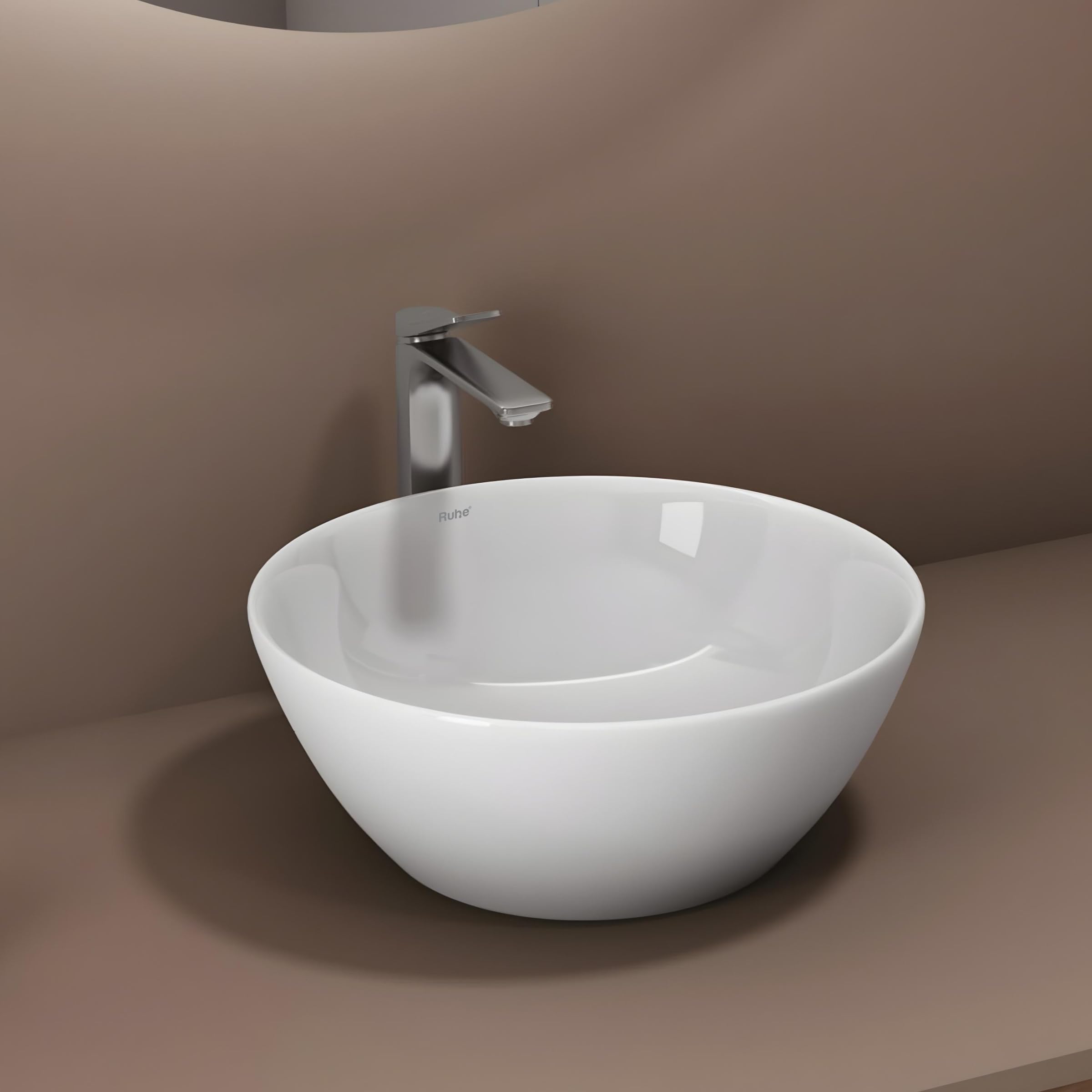Ruhe Blaze Ceramic Wash Basin - White -6