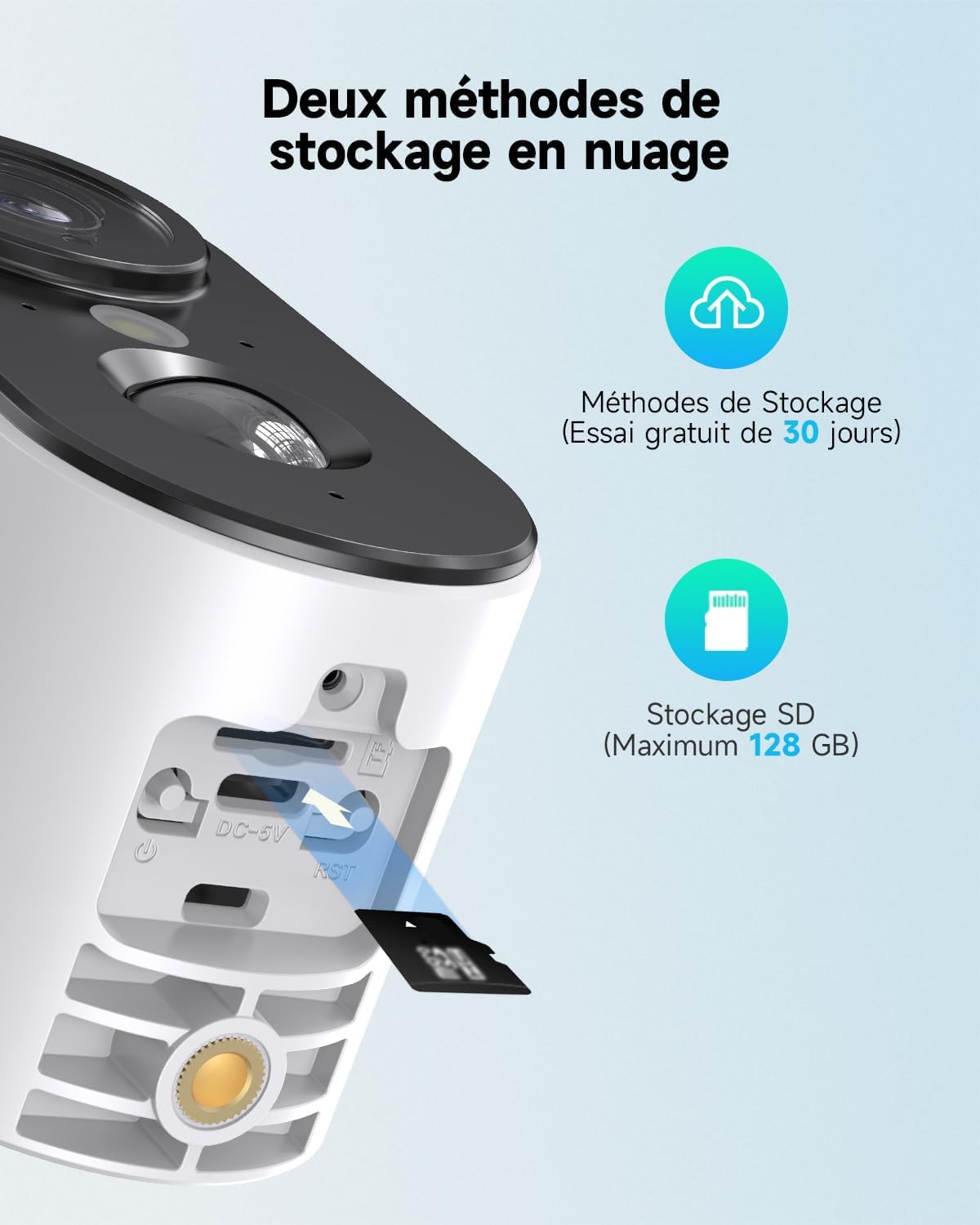 2K Camera Surveillance WiFi avec Panneau Solaire - Caméra Surveillance WiFi Exterieure sans Fil Batterie, Vision Nocturne Couleur, Extérieure/Intérieure, PIR Détection Mouvement, IP66, 2 Pack