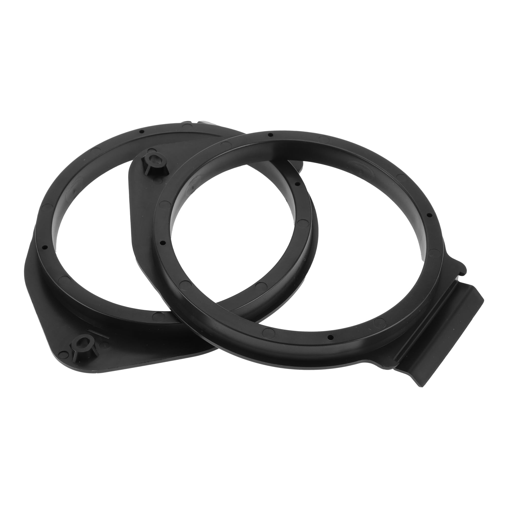 HEROFFIX 2 Pcs Audio Coaxial Speaker Speaker Spacer Ring Tweeter Speaker Spacer Adaptor for Chevrolet Avalanche 2007-2020 Front Rear Speaker Subwoofer Mounting Spacer Bracket Ring Black ABS