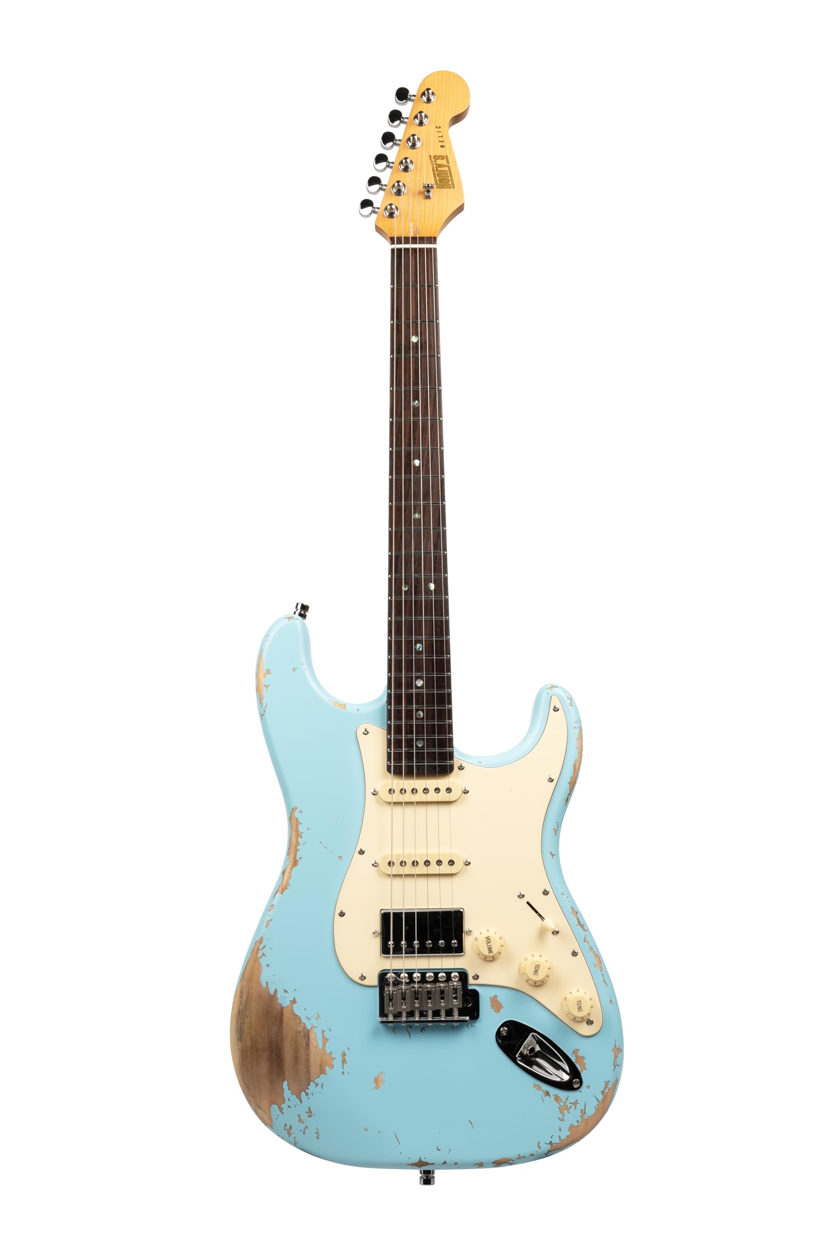 Henry’s ST-1 Python Strat Chitarra Elettrica - Blu - Chitarra Elettrica di Alta Qualità con Corpo in Paulownia - Manico in Acero Tostato - Pickup HSS e Interruttore a 5 Vie
