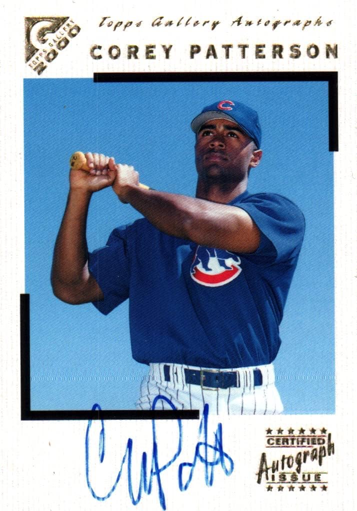 Corey Patterson Autographed Topps Gallery Collectible Baseball Card - 2000 Topps Gallery Autographs Baseball Card #CP (Cubs) Free Shipping & Tracking