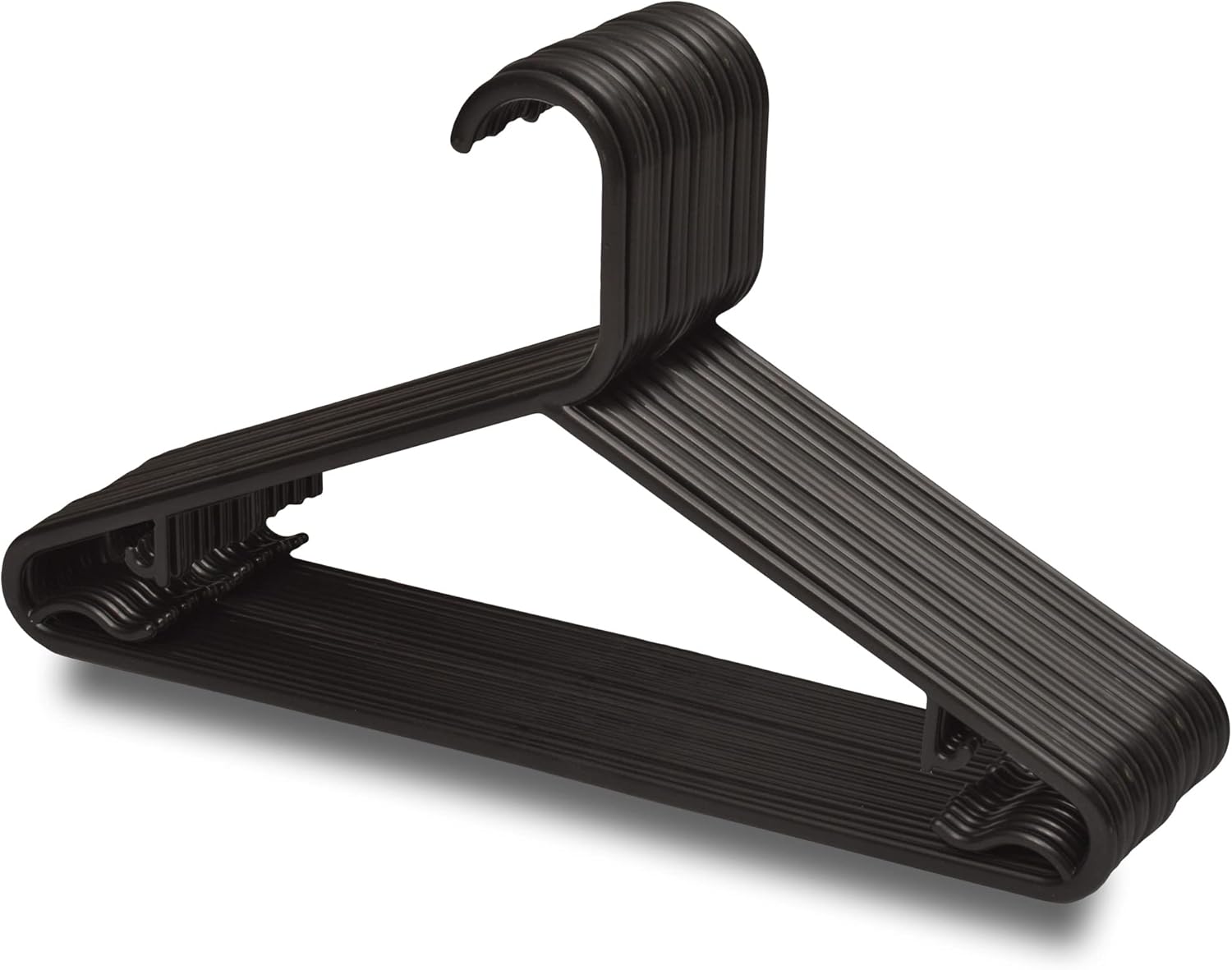 KAPCO Heavy Duty Clothes Hangers (25 Pack, 40cm Wide, Black) Strong