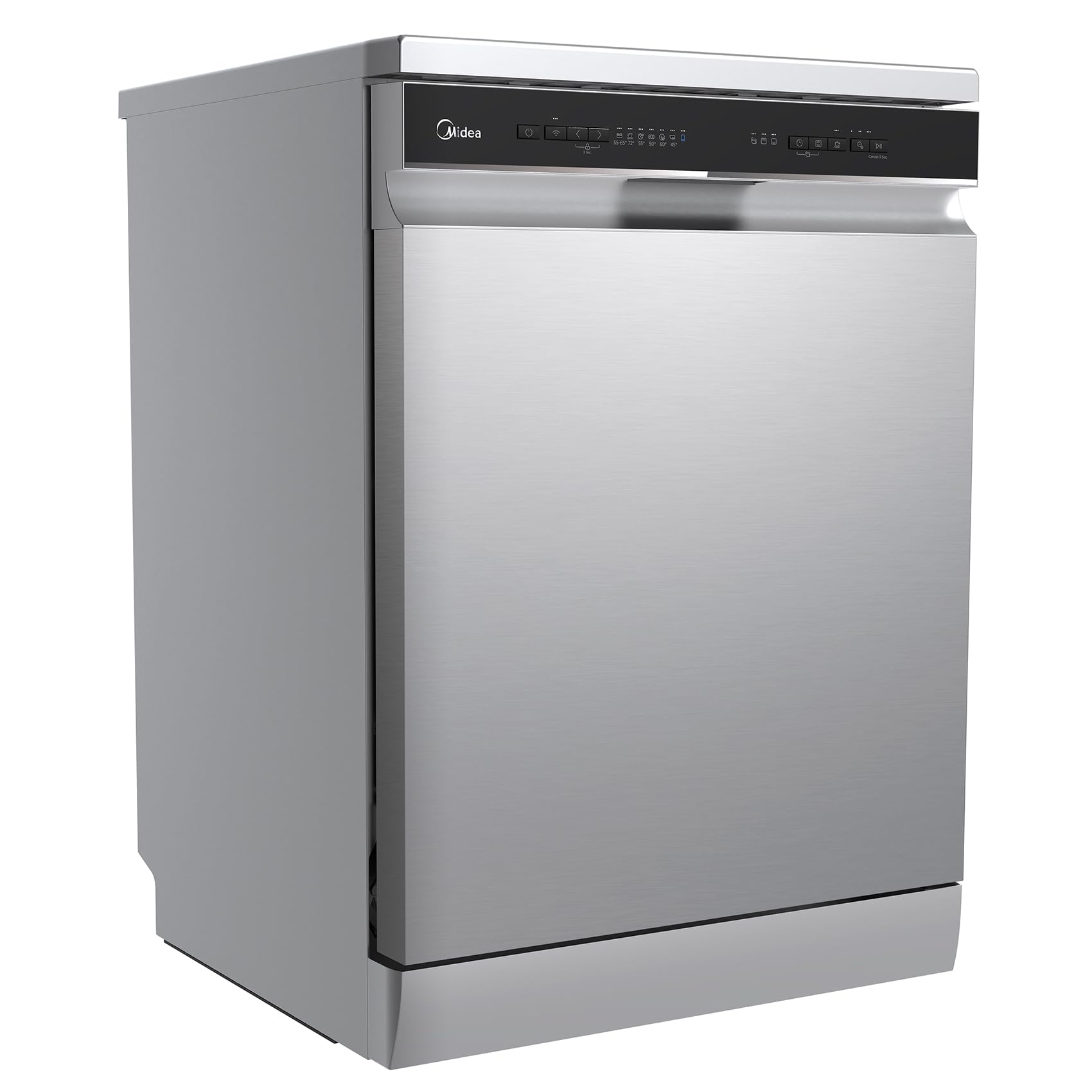 Midea Freestanding Dishwasher with 14 Place Settings, Wi-Fi Connected, 60 cm Width, 44dB Silence, Intensive Wash & Adjustable Basket, Stainless Steel-MDWEF1433D(SS) [Energy Class C] — view 3