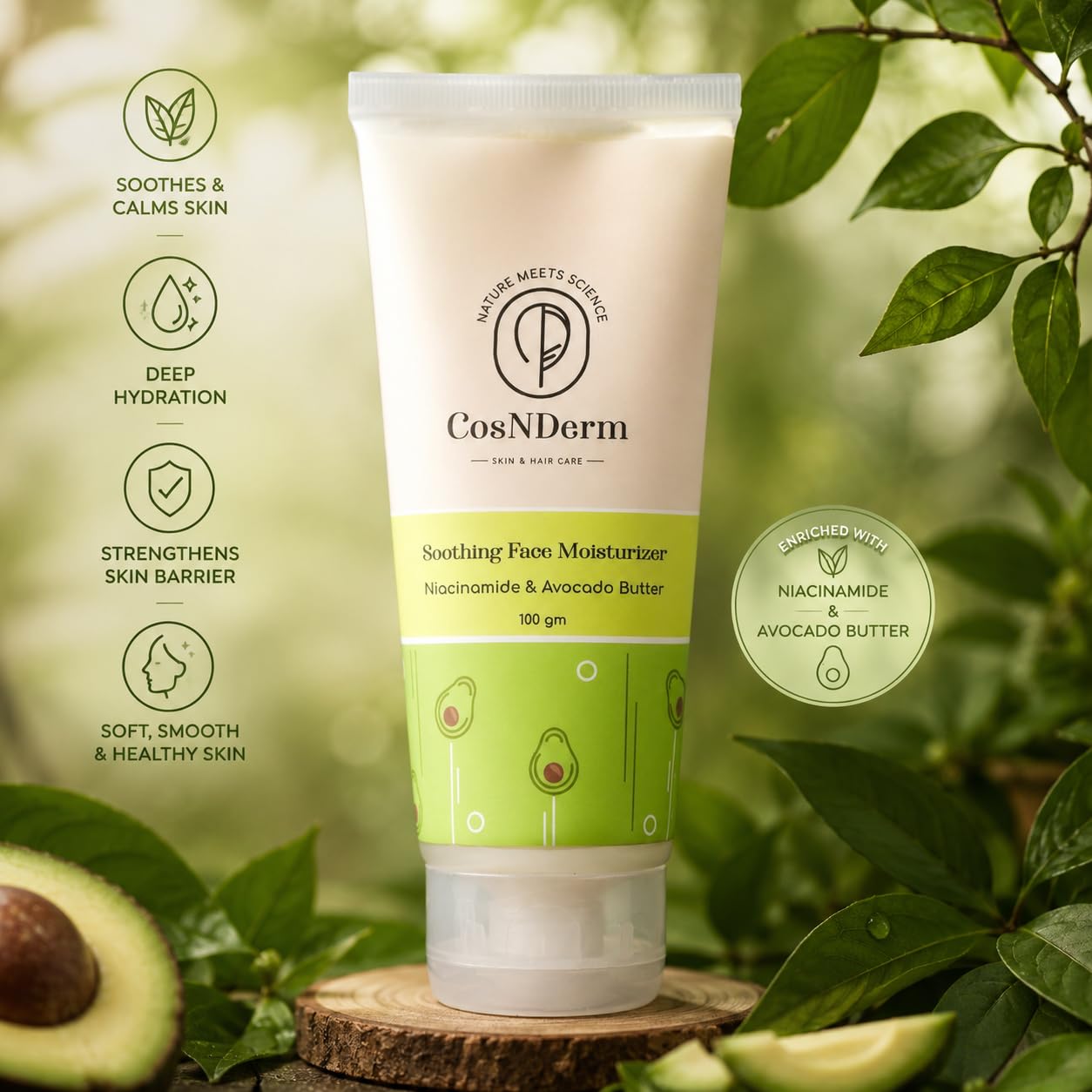glutathione with aloe vera peeling cream CosNDerm Face Moisturizer (100 gm) Niacinamide and Avacado Butter | Men and Women Face Cream / Face Lotion | Formula for Dryness Quicksilver Liposomal Glutathione with