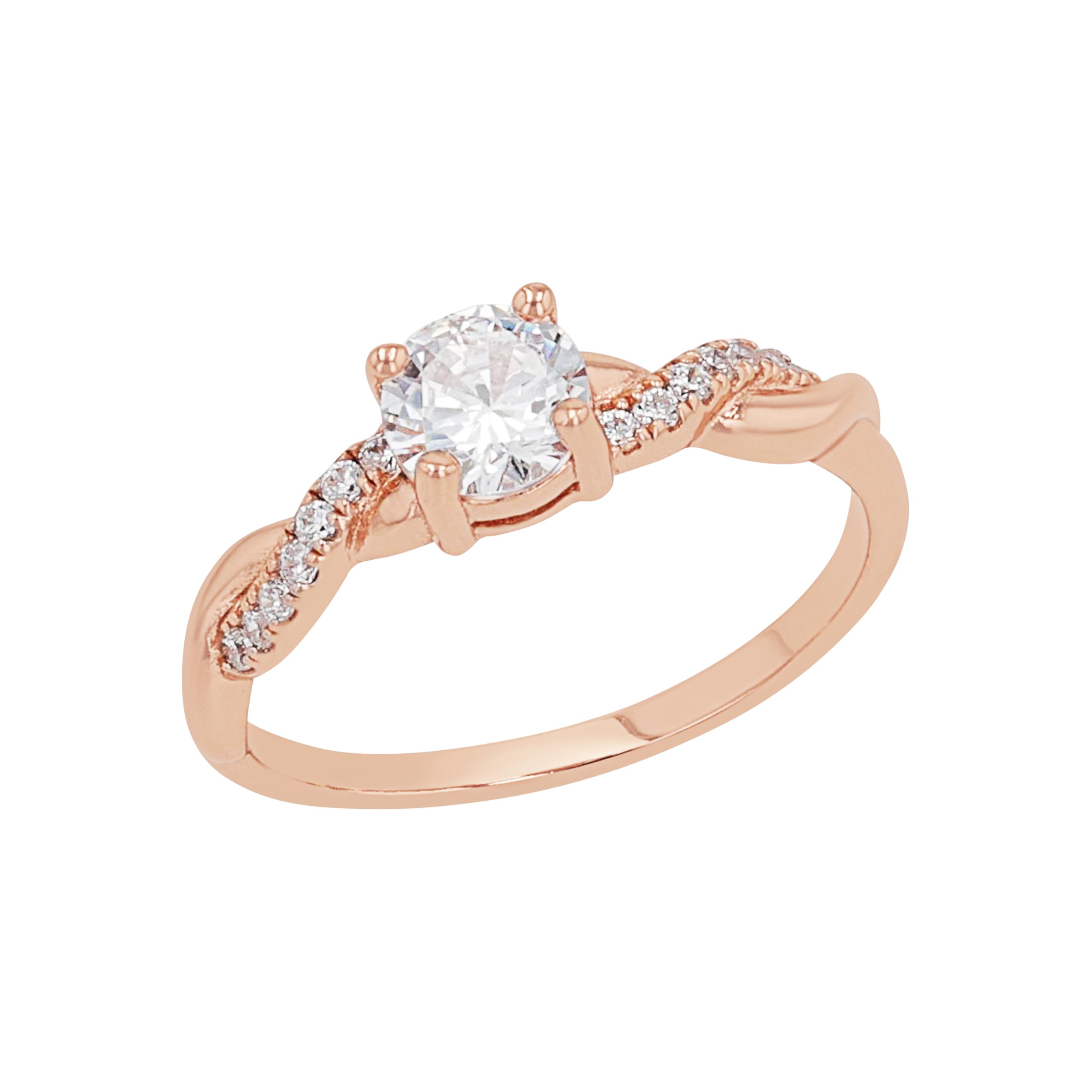 s.Oliver Ring Women Rings, with Zirconia synth., Rosé, Comes in jewelry gift box, 2021007