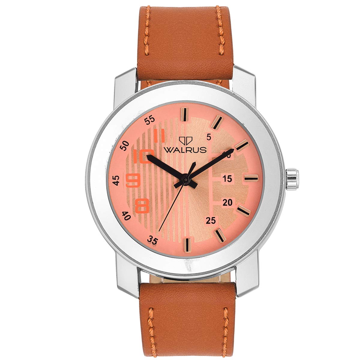 Walrus Henry Orange Dial Analog Men’s Watch - Brown Strap, Leather, Stylish, Water-Resistant, 40mm- Professional & Casual Use- Men’s Wrist Watch (B07N42SRX1) Amazon Price History, Amazon Price Tracker