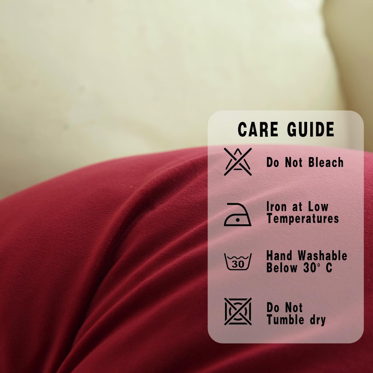 GONOVE Cushion Covers 45x45cm Decorative Modern Throw Pillow Case Pack of 2 Velvet Soft Pillow Cushion Covers Square Wine Red Pillowcase for Livingroom Sofa Bedroom - Image 3