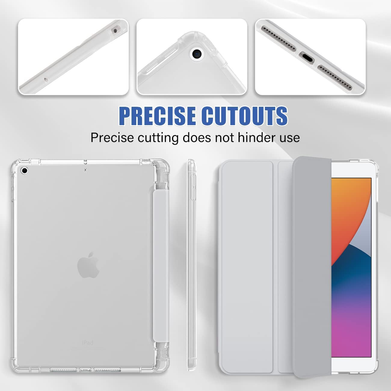 HUEZOE iPad 10.2 Inch Case, iPad 9/8/7 Generation (2021/2020/2019 Model Model), Folding Stand Protective Case with Pen Holder - Image 4