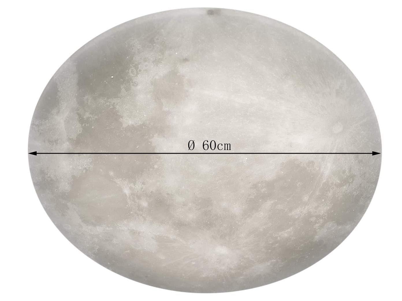 Trio Leuchten LED Deckenleuchte Lunar 627516000, Acryl mit Mondmotiv, Mondphase wechselbar, 1 x 40 Watt LED, Helligkeit einstellbar, Nachtlicht Funktion, inkl. Fernbedienung, Weiß