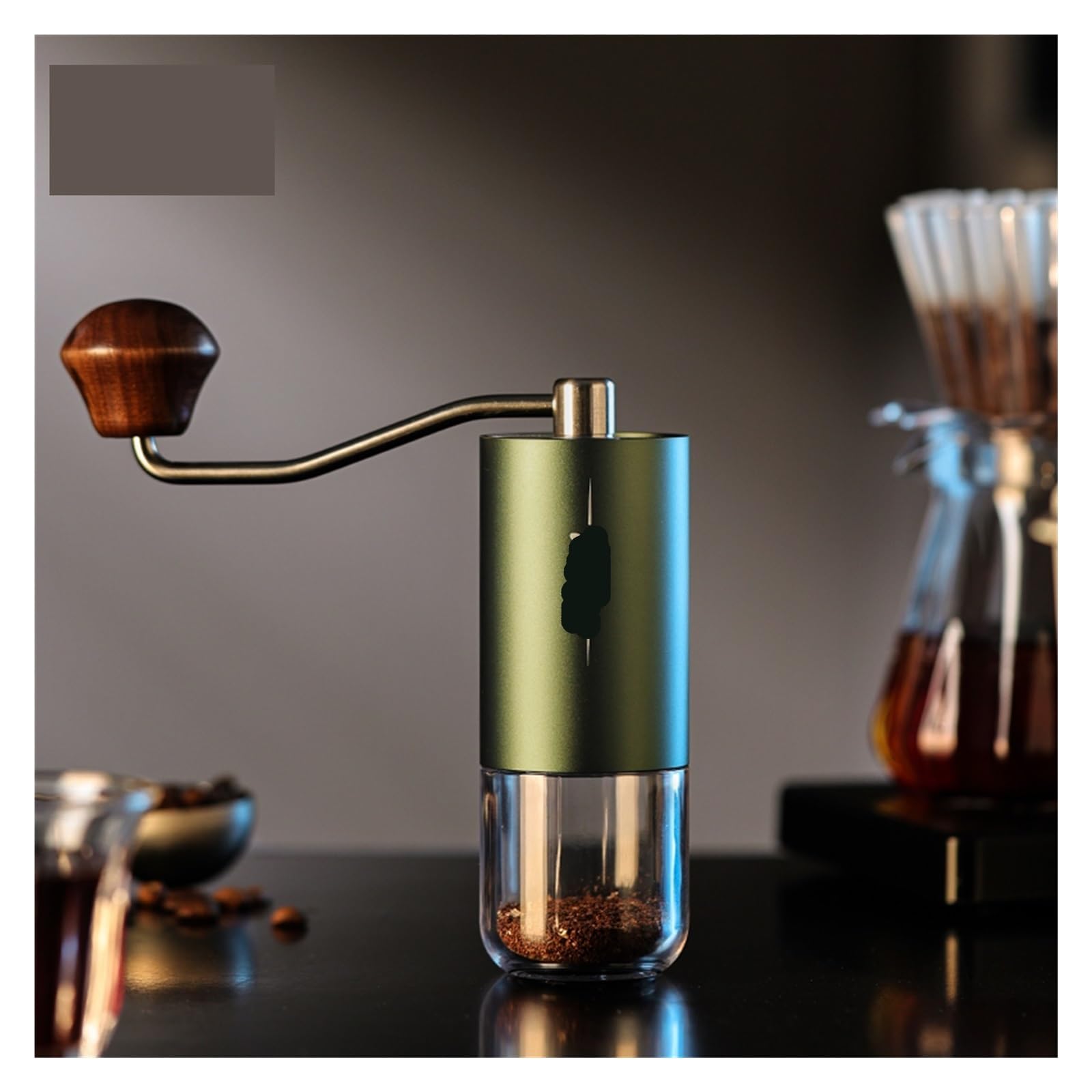 Compatibile con la smerigliatrice manuale for chicchi di caffè, portatile, in acciaio inossidabile, manovella, strumenti da barista cucina(3pcs)
