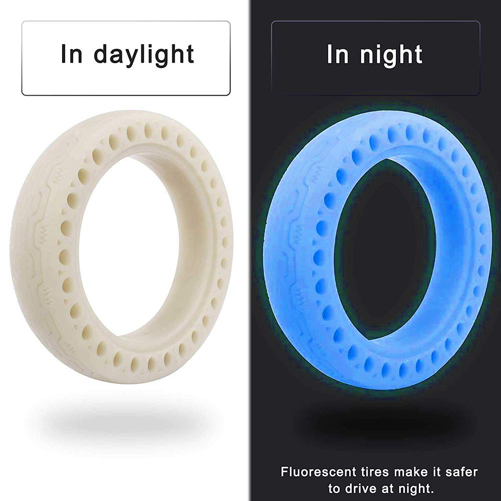 Pneu Fluorescent, Pneu Solide, Pneu Solide en Nid d'abeille pour Scooter électrique, Tubes Solides en Nid d'abeille Pneus de Rechange, Pneu Lumineux pour Amortisseur de Scooter électrique Xiaomi Mij