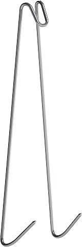 Browin 311303 Fish Smoking Hooks-Two Prongs Rustproof High Temperature Resistant Pack of 5 Stainless Steel, Steel, Mittler