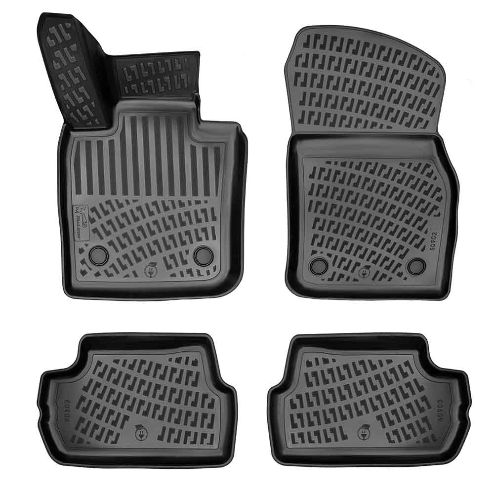 Mini Hardtop 2 Door 2014-2024 & Cooper SE (Electric) 2021-2025 Custom Fit Floor Mats Rubber 3D Car Mats Laser Measured Floor Liners All Weather Heavy Duty TPE (Front & Rear)