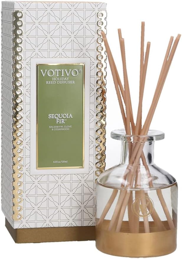 VOTIVO Holiday Collection Luxury Home Décor Reed Diffuser