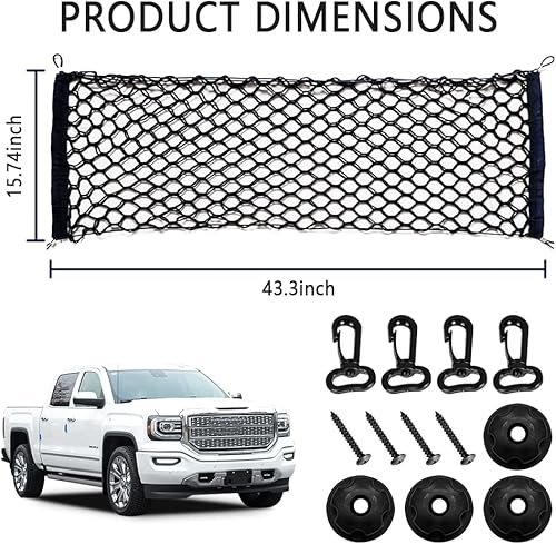 Miniatura 2 de Car Rear Cargo Net with Good Elasticity&Tensile Strength Trunk Net Organizer for SUV Truck,Ideal Car Net Keeps Overlanding Accessories,Car Camping