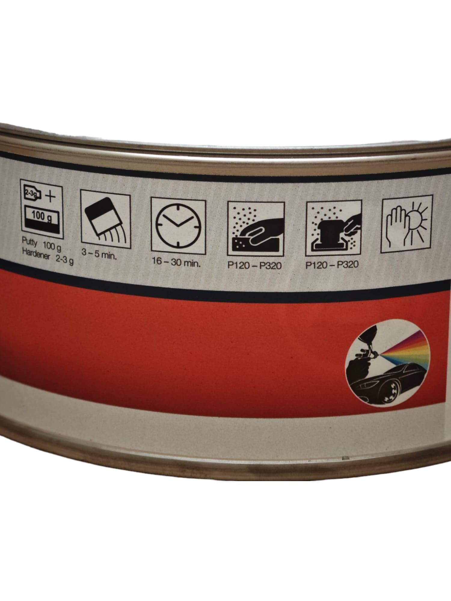 WAGA PAINT S.R.L. Stucco Vetrificato 750ML con Fibre di Vetro Completo di Indurente Riempitivo Professionale Vetroresina - Waga Paint Tecniques