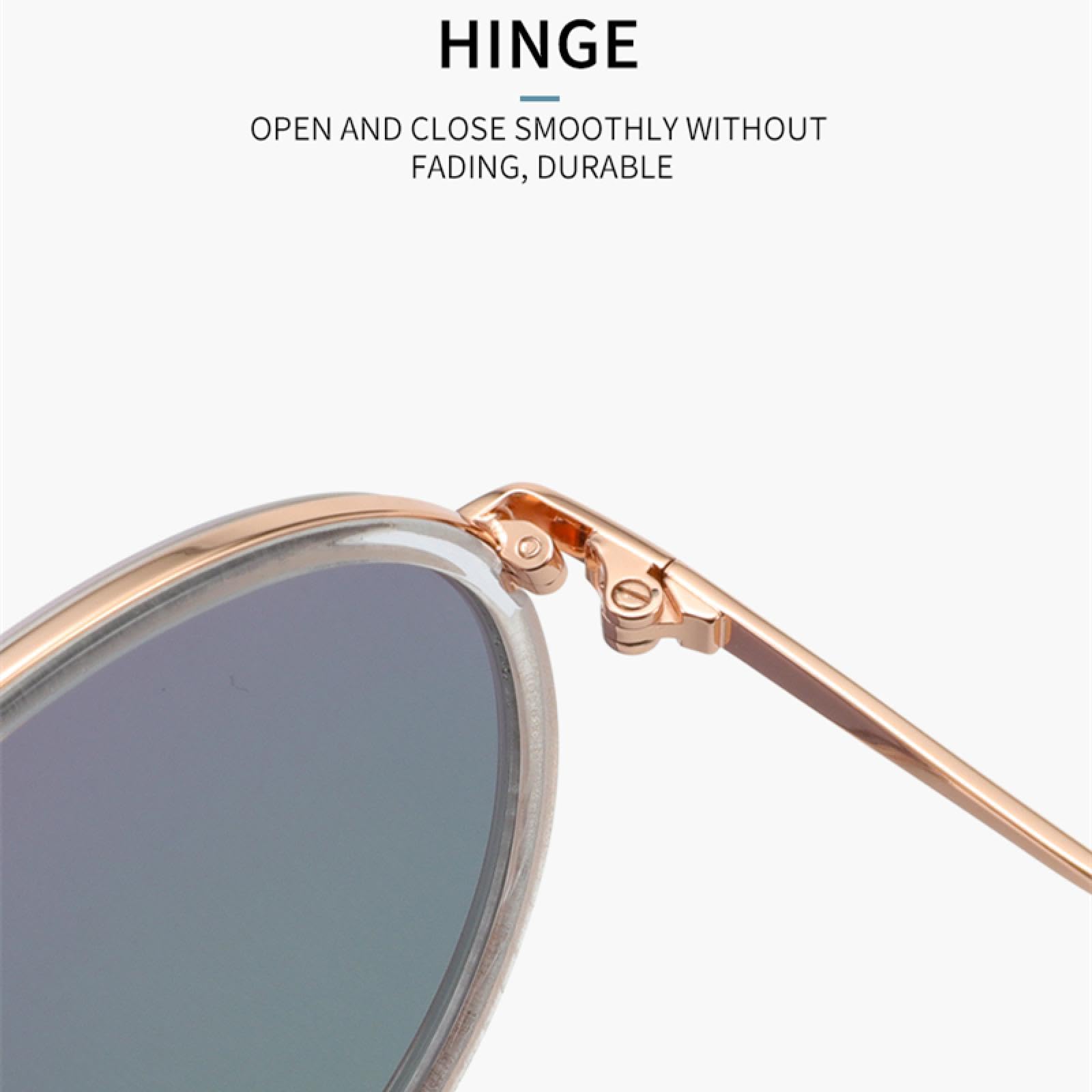 Occhiali da sole rotondi in acetato da donna, con rivestimento UV400