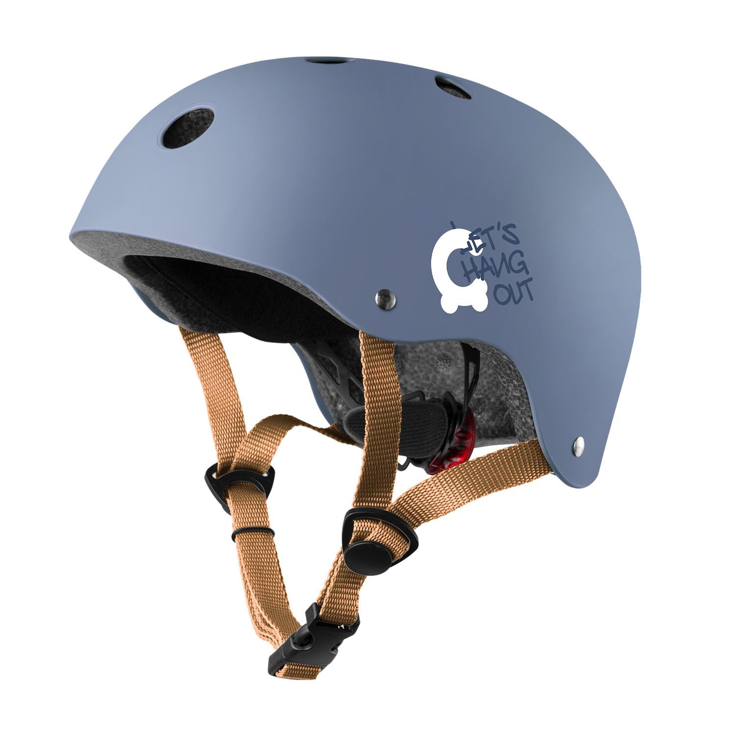 Cariboo Casco da bicicletta per bambini, XS/S, 48-52 cm, robusto, con luce a LED, per bicicletta, skateboard, scooter