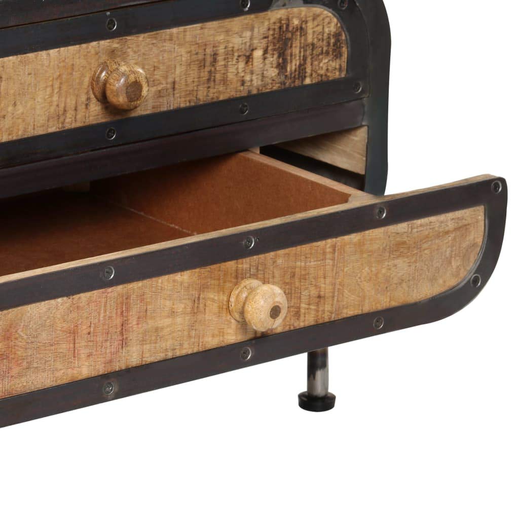 Mesa de café de 100 x 50 x 35 cm, de madera maciza de mango, para salón, mesas de salón, mesas de salón, para un ambiente acogedor