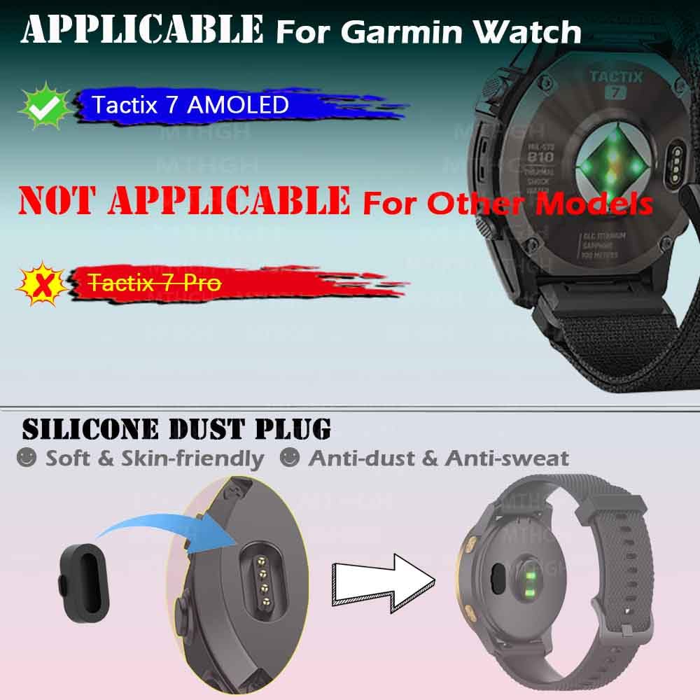 Ochraniacz ekranu do smartwatcha Garmin tactix 7 AMOLED [4 szt.] + zatyczki przeciwpyłowe 5 szt., szkło hartowane twardość 9H, odporna na zarysowania, bez pęcherzyków powietrza, ultracienka