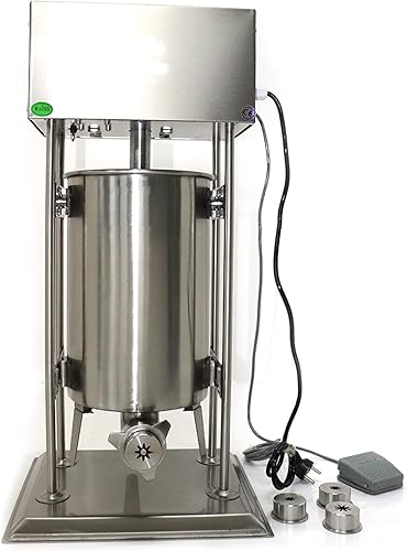 Máquina eléctrica de churro de 15 L, máquina comercial de churro con 4 boquillas de acero inoxidable con rosquilla española, churrera, máquina de