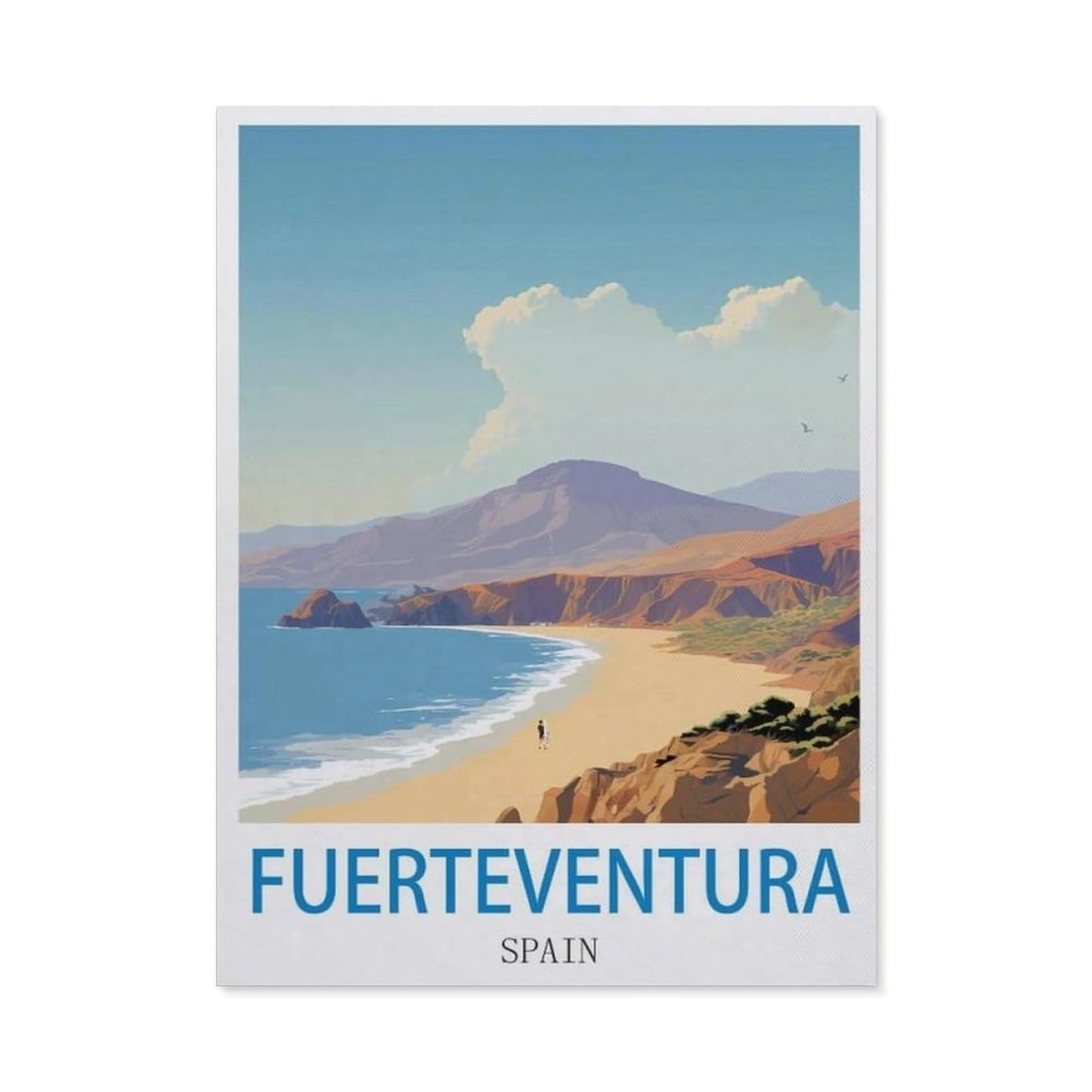 BEAYODKP Diamond Painting Kits ，Fuerteventura Spain ， Surf（30 x 40 cm）