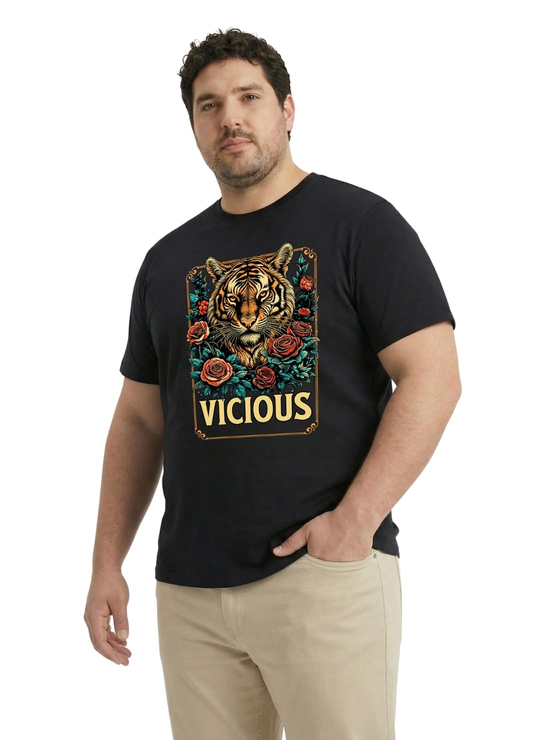 toodle plus Men Plus Size Cotton T-Shirt | Graphic Print | Oversized Everyday Fit | Big Sizes 3XL to 10XL | Round Neck Tee for Comfort & Style-picture-29