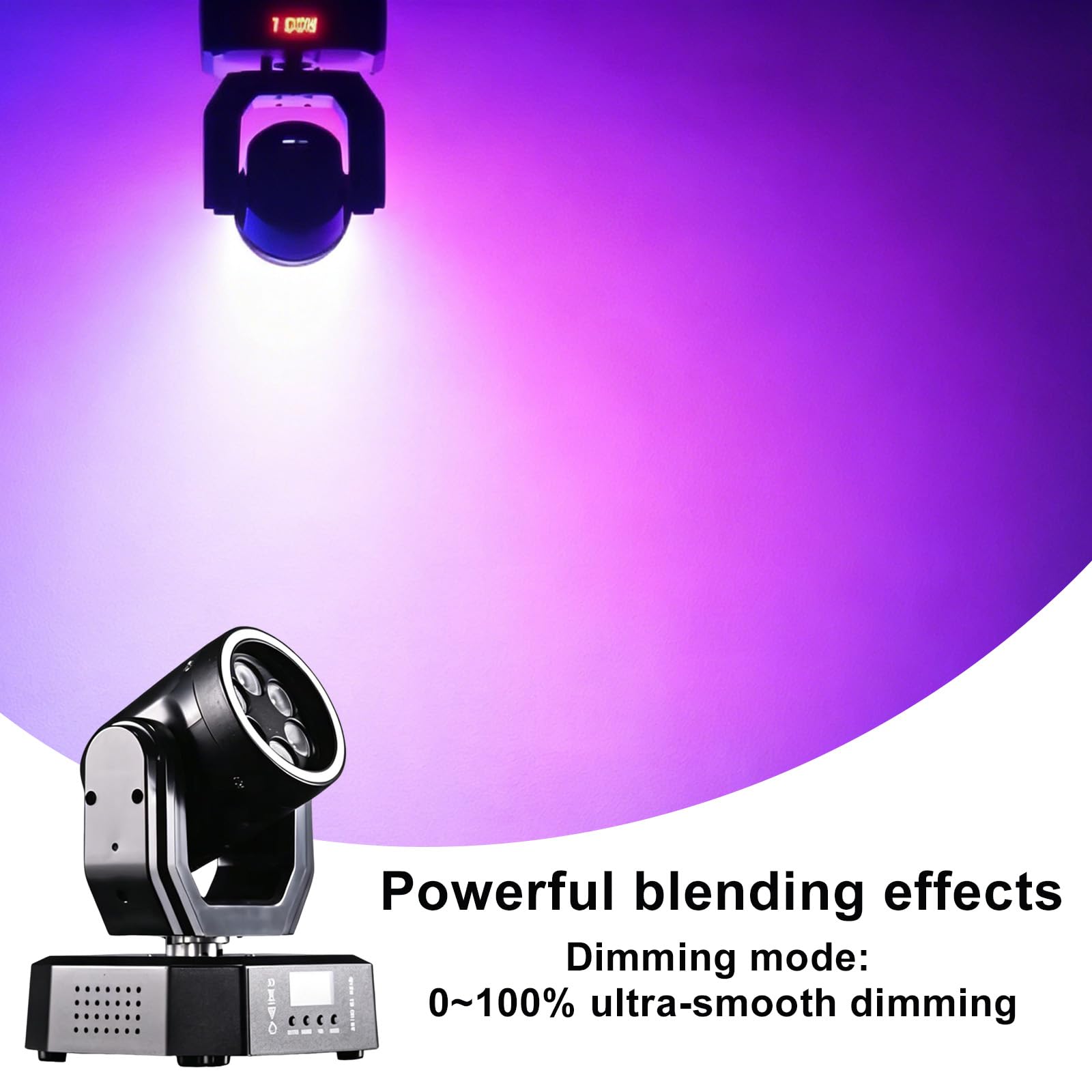 Confezione da 2 mini proiettori a testa mobile per illuminazione DJ, proiettori wash a LED, luci da palcoscenico per feste