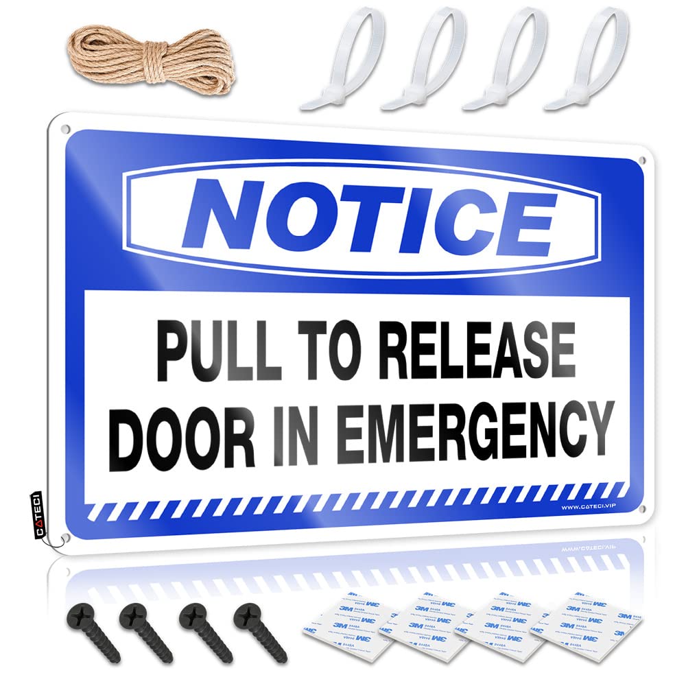Little Man Cave Sign Notice Pull To Release Door In Emergency Tin Sign Tin Signs For Bar Man Cave Signs And Decor