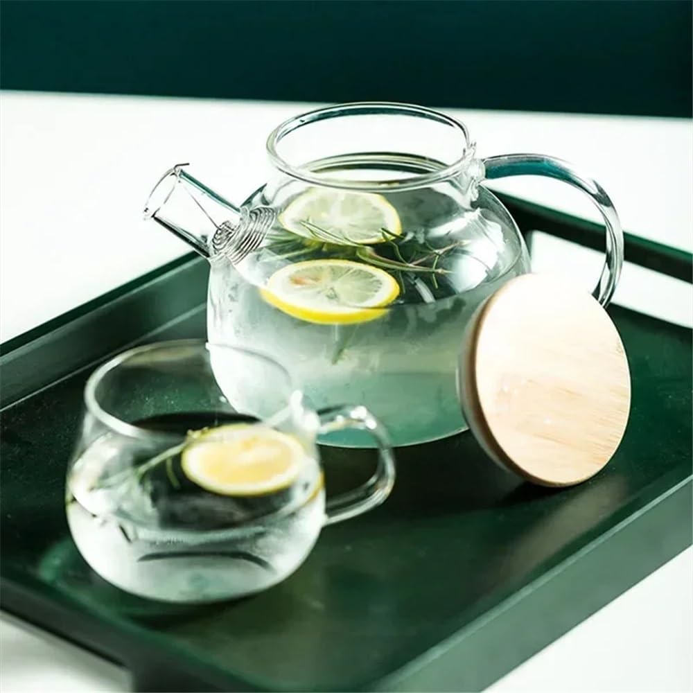 Jarra Jarra de vidrio borosilicato transparente 1,8 l | Tetera transparente grande con jarra de agua(1800ML)