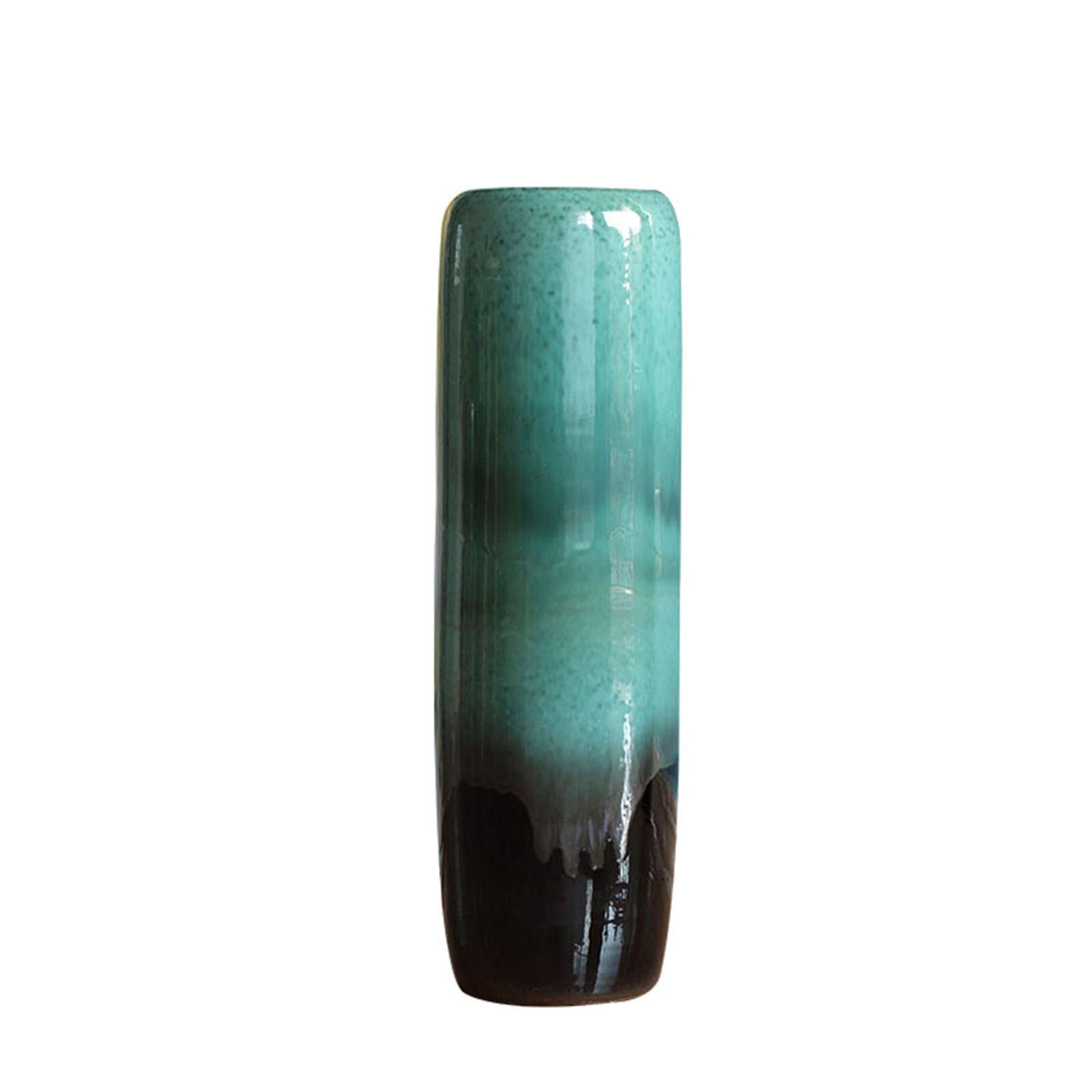 asdchZen Hotel Large Floor-Standing Vase, Multifunction Outdoor Garden Terrace Decorative Ceramic Vase,24 * 80CM