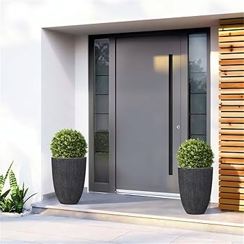 Amazon.co.jp: LuxenHome 高さ48.34cmプランター、水切り穴付き大型 Amazon.co.jp: LuxenHome 高さ48.34cmプランター、水切り穴付き大型